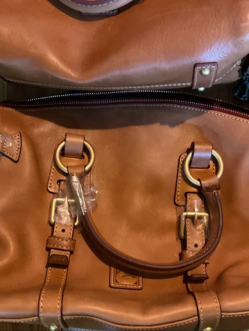 Dooney & Bourke Brown and Black Leather Satchel Set - Picture 4 of 7